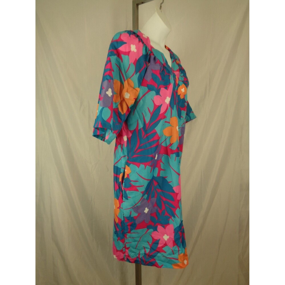 Vintage Sears At Home Wear Floral Lounge Kaftan Dress Muumuu Size Medium New - Picture 4 of 8